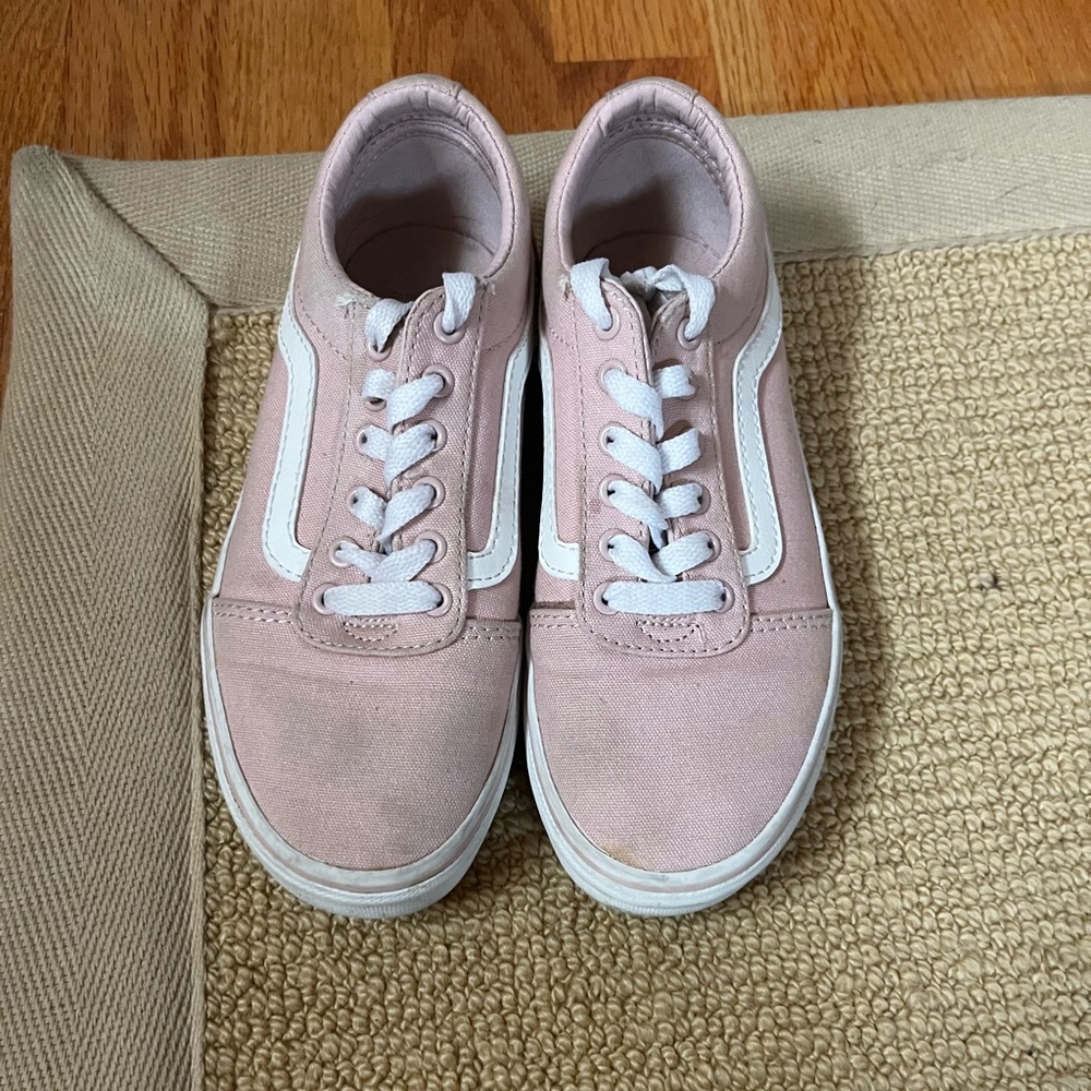 Vans Pink and White Old Skool Sneakers